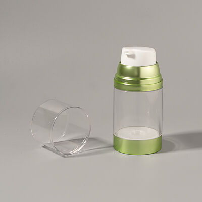 Fábrica Grosso Luxo 100ml 150ml 120ml ABS AS garrafa de bomba sem ar com arte UV brilhante fosco