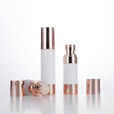 Emagrecimento de viagem Mini Rondas garrafa de loção sem ar 15ml 30ml 50ml Rose Gold Vacuum Flask
