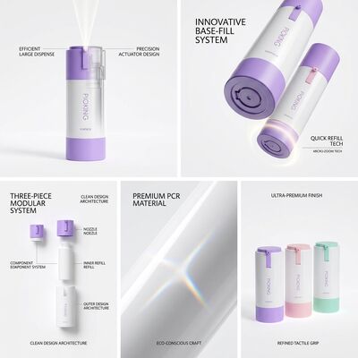 Luxury Frosted 50ml Airless Pump Bottle Vacuum Preservation Technology para embalagens de soro premium para cuidados com a pele