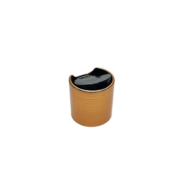 Tampão superior escovado do disco de alumínio para o pacote cosmético 24mm 28mm