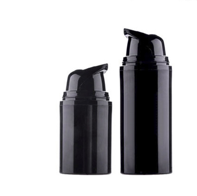 A bomba mal ventilada preta vazia dos PP engarrafa 15ml 30ml 50ml para a loção