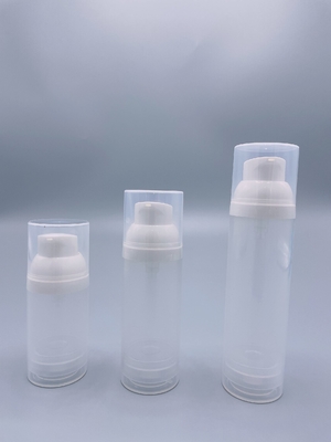 COMO a garrafa mal ventilada 15ml 30ml 50ml 80ml 100ml 120ml da bomba cosmética recarregável clara dos PP
