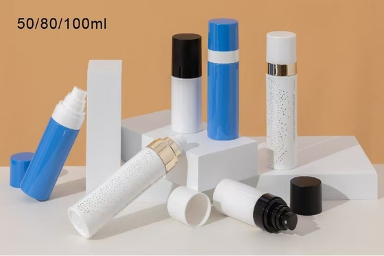 Selo de entrega Estampagem a quente e vedação UV PET plástico finos garrafas pulverizadoras 50ml 80ml 100ml com cores personalizadas