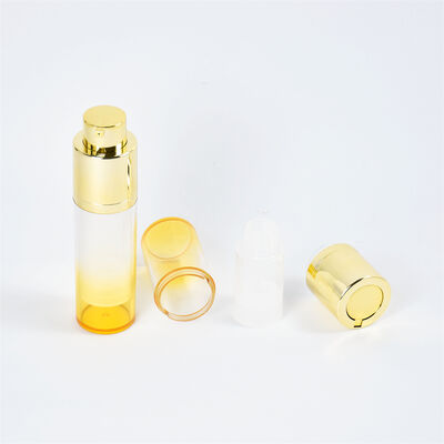 Frasco de Bomba Airless de Luxo Cosmético AS 15ml 30ml 50ml Frasco de Sérum Airless de Parede Dupla Branco com Frasco Fosco