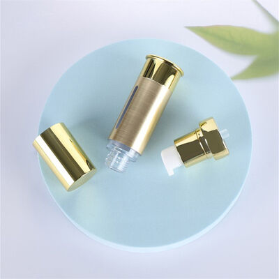 China Fornecedor Prateado Botão Cosmético de Plástico de Luxo 15ml 30ml 50ml Vazio Plastic Serum Pump Dispenser por Kinpack
