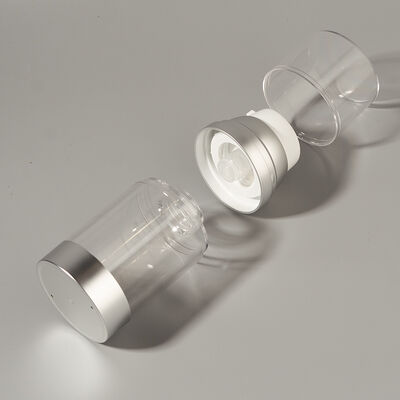 Fábrica Grosso Luxo 100ml 150ml 120ml ABS AS garrafa de bomba sem ar com arte UV brilhante fosco