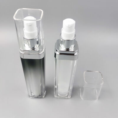 Wholesale Factory High Quality Square  Double Layer Vacuum Bottle 30ml 50ml 75ml Hot Sale Cosmetic Liquid Container  for Shampoo