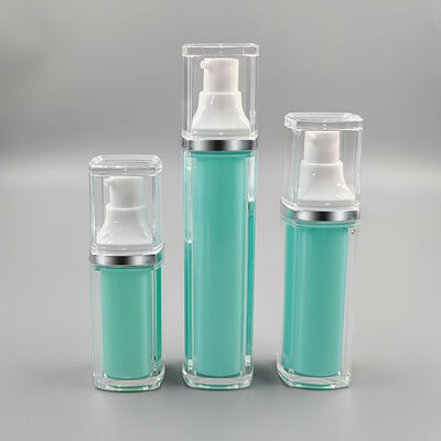 Promoção Quente Atacado Fábrica Alta Qualidade Frasco a Vácuo Quadrado de Camada Dupla de 15ml 30ml 50ml para Cuidados Pessoais