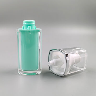 Promoção Quente Atacado Fábrica Alta Qualidade Frasco a Vácuo Quadrado de Camada Dupla de 15ml 30ml 50ml para Cuidados Pessoais