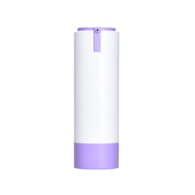 Rótulo particular reciclável 15ml 30ml 50ml Forma redonda Custom Pink Color Purple Airless ABS Lotion Bottle para embalagens de cuidados com a pele