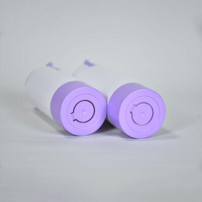 Rótulo particular reciclável 15ml 30ml 50ml Forma redonda Custom Pink Color Purple Airless ABS Lotion Bottle para embalagens de cuidados com a pele