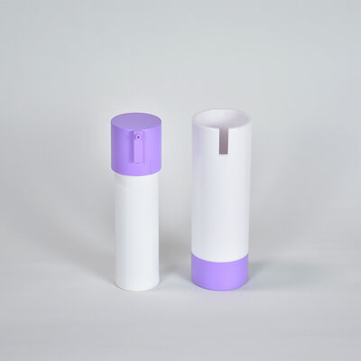 Rótulo particular reciclável 15ml 30ml 50ml Forma redonda Custom Pink Color Purple Airless ABS Lotion Bottle para embalagens de cuidados com a pele