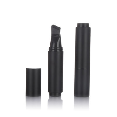 Garrafa para cuidados com a pele sem ar de cor preta Garrafa de loção sem ar de plástico de 20 ml com cabeça de escova