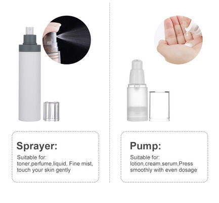 Garrafa de bomba sem ar 150 ml 200 ml 250 ml/PP Garrafa de bomba de loção transparente para embalagens cosméticas