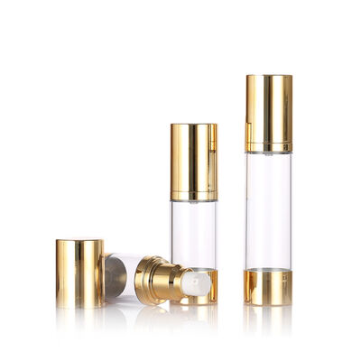 Recomendo 15ml 30ml 50ml Slim Airless Pump Bottle para embalagens de cuidados com a pele com loção e soro de impressão em tela