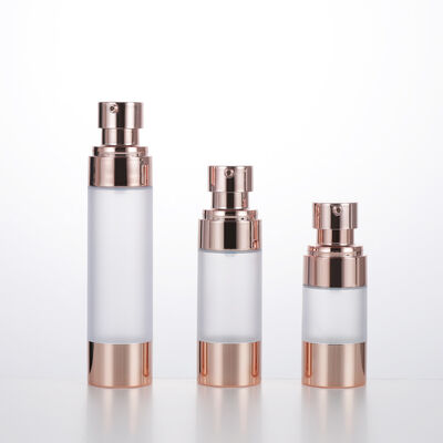 Emagrecimento de viagem Mini Rondas garrafa de loção sem ar 15ml 30ml 50ml Rose Gold Vacuum Flask