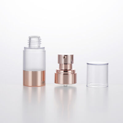 Emagrecimento de viagem Mini Rondas garrafa de loção sem ar 15ml 30ml 50ml Rose Gold Vacuum Flask