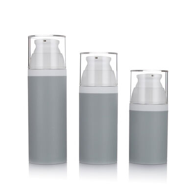 GRAY COLOR 80ml garrafa de bomba sem ar 3 tamanhos garrafa de plástico sem ar opcional para cosméticos