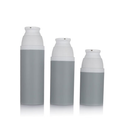 GRAY COLOR 80ml garrafa de bomba sem ar 3 tamanhos garrafa de plástico sem ar opcional para cosméticos