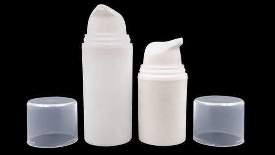 Garrafas mal ventiladas vazias brancas da bomba, recipiente de empacotamento cosmético 15ml 30ml 50ml
