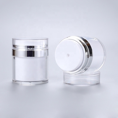 Frasco mal ventilado acrílico do creme da bomba, frasco cosmético 50ml 50g do recipiente para o empacotamento da loção