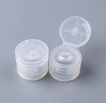 Tampões de garrafa cosméticos 20/410 de 24/410 transparente do parafuso com nervuras
