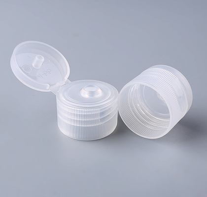 Tampões de garrafa cosméticos 20/410 de 24/410 transparente do parafuso com nervuras