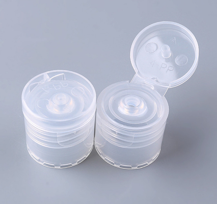 Flip Top Bottle Caps Transparent cosmético 20/410 de 24/410 liso