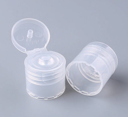 Flip Top Bottle Caps Transparent cosmético 20/410 de 24/410 liso