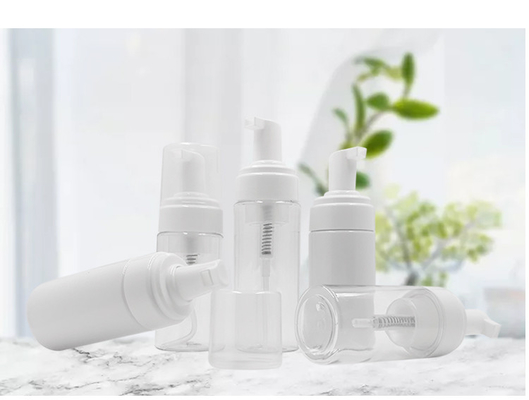as garrafas plásticas dos cosméticos de 43mm, bomba da espuma do sabão líquido engarrafam 100ml 150ml