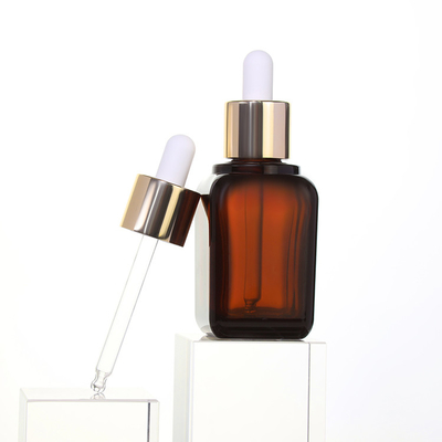 Conta-gotas de vidro cosmético de alumínio 20mm para o óleo essencial dos cuidados com a pele