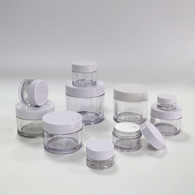 Produto os frascos cosméticos plásticos, frasco do creme de 2Oz 4Oz PETG com parafuso plástico